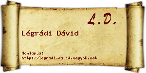 Légrádi Dávid névjegykártya